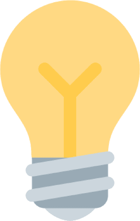 A yellow light bulb with the letter y on it.